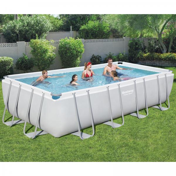 Bestway 5.49m x 2.74m x 1.22m Power Steel Frame Pool with 1000gal Sand ...