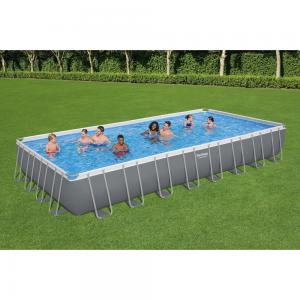 Bestway 9.56m x 4.88m x 1.32m Power Steel Frame Pool with 2200gal Sand Filter - 56625