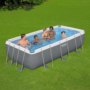 Bestway 4.04m x 2.01m x 1m Power Steel Frame Pool with 800gal Sand Filter Pump - 56660