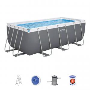 Bestway 4.12 x 2.01 x 1.22m Power Steel Frame Pool with 530gal Cartridge Filter Pump - 56458