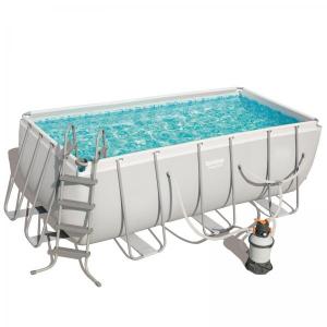 Bestway 4.12m x 2.01m x 1.22m Power Steel Frame Pool with 800gal Sand Filter Pump - 56661