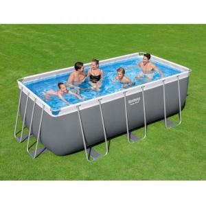 Bestway 4.12m x 2.01m x 1.22m Power Steel Frame Pool with 800gal Sand Filter Pump - 56661