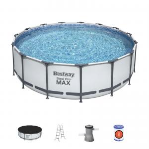 Bestway 4.57m x 1.22m Steel Pro MAX Frame Pool with 800gal Cartridge Filter Pump - 56439