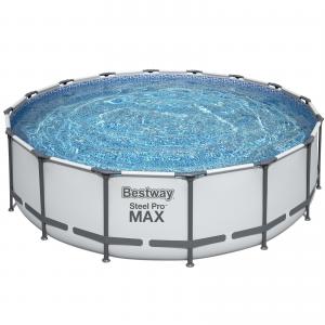 Bestway 4.88m x 1.22m Steel Pro MAX Frame Pool with 1500gal Cartridge Filter Pump - 5613A