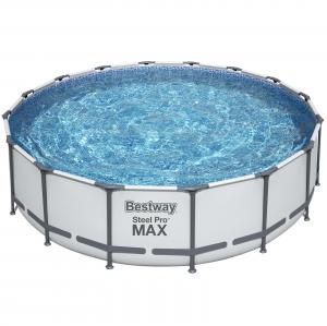 Bestway 4.88m x 1.22m Steel Pro MAX Frame Pool with 1500gal Cartridge Filter Pump - 5613A