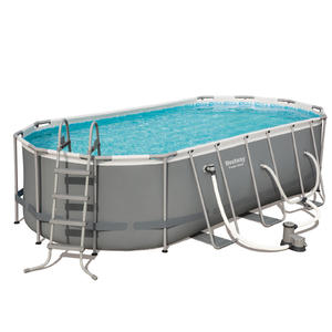 Bestway 5.49m x 2.74m x 1.22m Power Steel Oval Pool Set with 1500gal Cartridge Filter - 56711