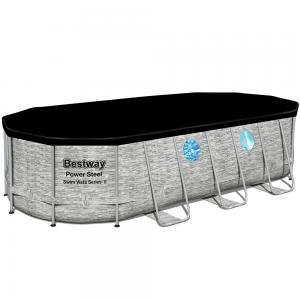 Bestway 5.49m x 2.74m x 1.22m Power Steel Swim Vista Oval Pool Set with 1500gal Cartridge Filter - 56717