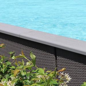 Laghetto Dolcevita Rattan - 2.4 x 4.4m - Above Ground Pool - Grey